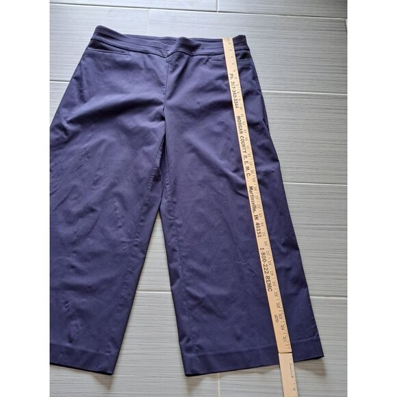 Chico's Women's Size 2.5R 14 Navy Wide-Leg Dress Pants Pull On Pockets Office - Picture 5 of 10
